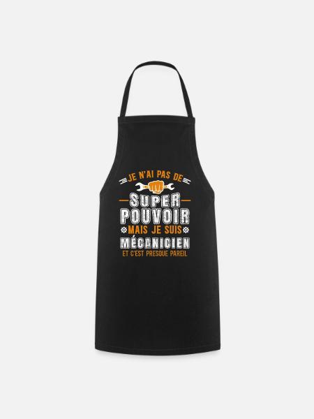 Mécanicien idée cadeau métier mécanique garagiste - Tablier de cuisine - noir