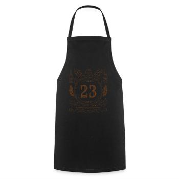 Retro Vintage Age 23 ans Naissance Née Bière - Tablier de cuisine - noir - Devant - AI Model Male 185 dark (185cm)