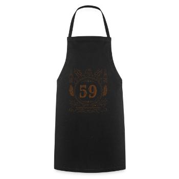 Retro Vintage Age 59 Year Old Birth Born Beer - Cooking Apron - black - Front - AI Model Male 185 dark (185cm)