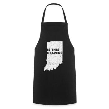 Land Map America State Home Heaven Indiana - Cooking Apron - black - Front - AI Model Male 185 dark (185cm)