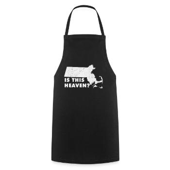 Land Map America State Home Heaven Massachusetts - Cooking Apron - black - Front - AI Model Male 185 dark (185cm)