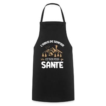 Randonnée Idée cadeau randonneur humour - Tablier de cuisine - noir - Devant - AI Model Male 185 dark (185cm)