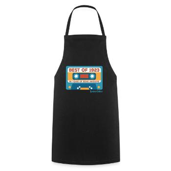 1923 Vintage Vintage Retro Geburtstagsgeschenk - Kochschürze - Schwarz - Vorne - AI Model Male 185 dark (185cm)