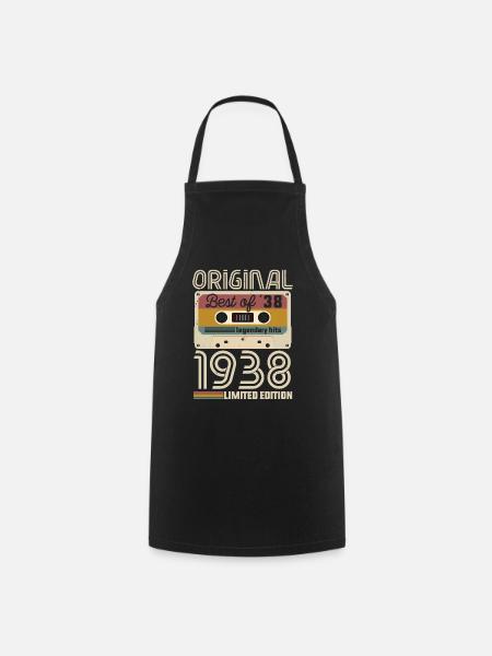 Vintage Geburtstag Original Geschenkidee 1938 - Kochschürze - Schwarz