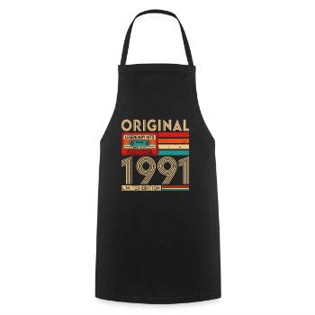 Original Legendary Hits Das Beste von 1991 - Kochschürze - Schwarz - Vorne - AI Model Male 185 dark (185cm)