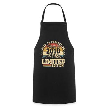 Aged to perfection Made in 2010 - Cooking Apron - black - Front - AI Model Male 185 dark (185cm)