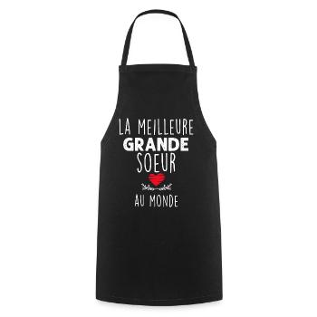 La Meilleure Grande Soeur Au Monde - Tablier de cuisine - noir - Devant - AI Model Male 185 dark (185cm)