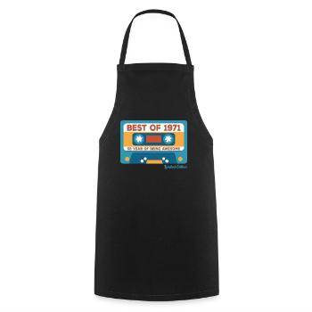 1971 Vintage Vintage Retro Birthday Gift - Cooking Apron - black - Front - AI Model Male 185 dark (185cm)