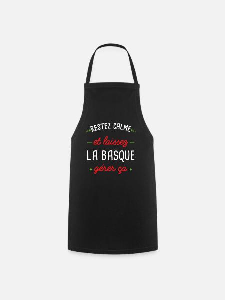 Idée cadeau Basque, humour région citations couple - Tablier de cuisine - noir