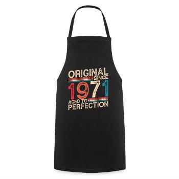 Original Depuis 1971 Vieilli À La Perfection - Tablier de cuisine - noir - Devant - AI Model Male 185 dark (185cm)
