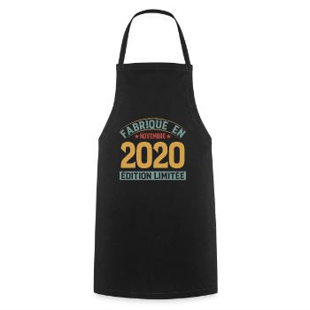 Fabriqué En Novembre 2020 Édition Limitée - Tablier de cuisine - noir - Devant - AI Model Male 185 dark (185cm)