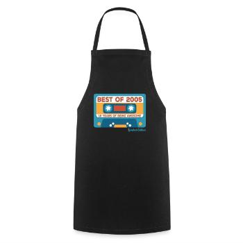 2005 Vintage Vintage Retro Cadeau D’anniversaire - Tablier de cuisine - noir - Devant - AI Model Male 185 dark (185cm)