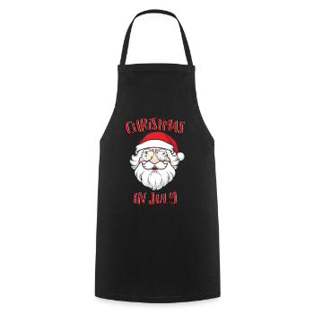 Christmas In July Santa Claus Sunglasses Summer - Cooking Apron - black - Front - AI Model Male 185 dark (185cm)