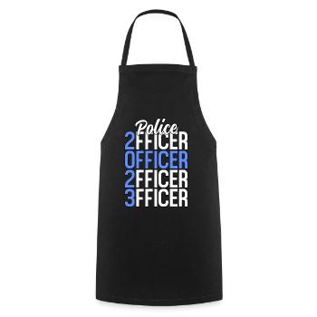 Stolzer Polizist Akademie Abschluss Thin Blue - Kochschürze - Schwarz - Vorne - AI Model Male 185 dark (185cm)