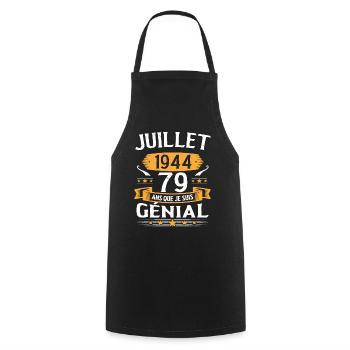 Juillet 1944 79 Ans Que Je Suis Génial Cadeau - Tablier de cuisine - noir - Devant - AI Model Male 185 dark (185cm)