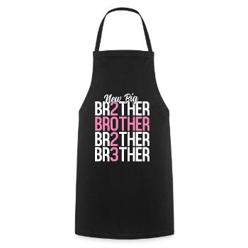 New Big Brother 2023 Pink Sibling Pregnancy - Cooking Apron - black - Front - AI Model Male 185 dark (185cm)