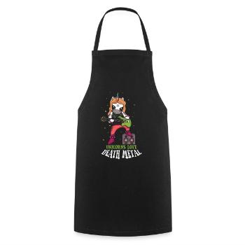 Licorne satanique Amour Metal Musique Heavy Rock - Tablier de cuisine - noir - Devant - AI Model Male 185 dark (185cm)