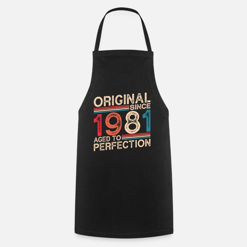 Original seit 1981 Perfekt gealtert - Kochschürze - Schwarz