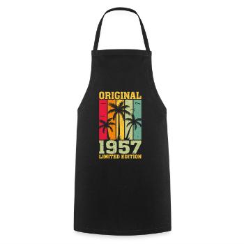 Original limited edition of 1957 - Cooking Apron - black - Front - AI Model Male 185 dark (185cm)