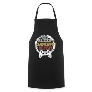Gaming Retro Gift Idea - Cooking Apron - black - Front - AI Model Male 185 dark (185cm)