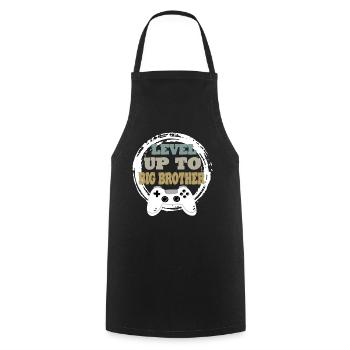 Idée cadeau rétro Bruder Gaming - Tablier de cuisine - noir - Devant - AI Model Male 185 dark (185cm)