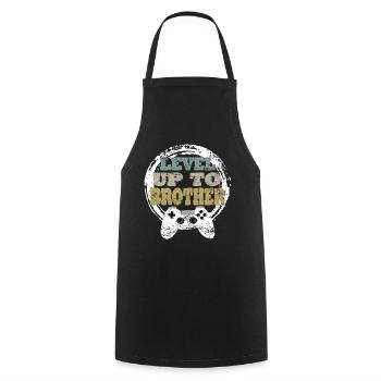 Bruder Gaming Retro Gift Idea - Cooking Apron - black - Front - AI Model Male 185 dark (185cm)