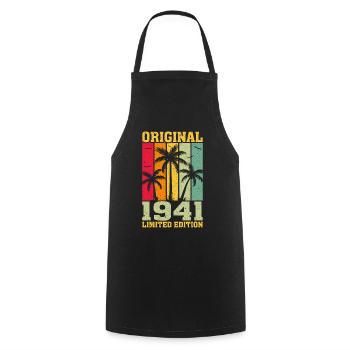 Original limited edition of 1941 - Cooking Apron - black - Front - AI Model Male 185 dark (185cm)