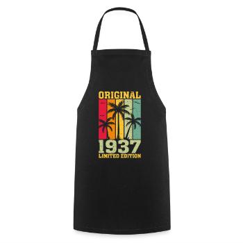 Original limited edition of 1937 - Cooking Apron - black - Front - AI Model Male 185 dark (185cm)