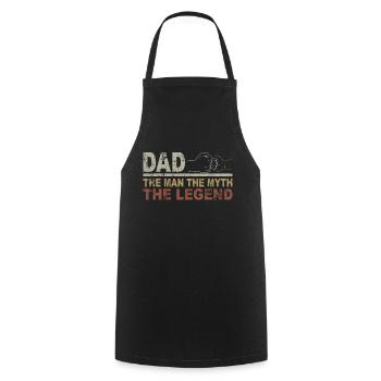 Retro Papa Outfit zum Vatertag - Kochschürze - Schwarz - Vorne - AI Model Male 185 dark (185cm)