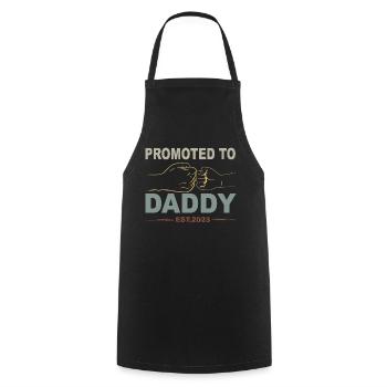 Retro Papa Outfit zum Vatertag - Kochschürze - Schwarz - Vorne - AI Model Male 185 dark (185cm)