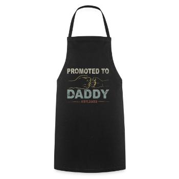 Retro Papa Outfit zum Vatertag - Kochschürze - Schwarz - Vorne - AI Model Male 185 dark (185cm)