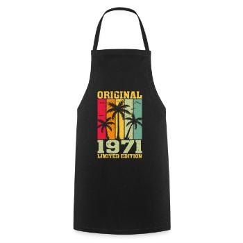 Édition Originale Limitée De 1971 - Tablier de cuisine - noir - Devant - AI Model Male 185 dark (185cm)