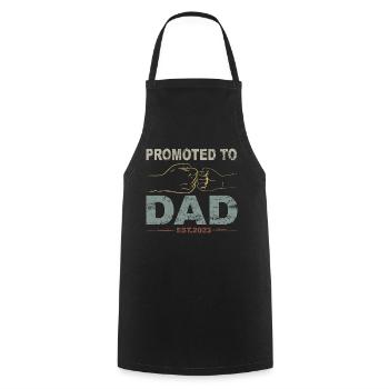 Retro Papa Outfit zum Vatertag - Kochschürze - Schwarz - Vorne - AI Model Male 185 dark (185cm)