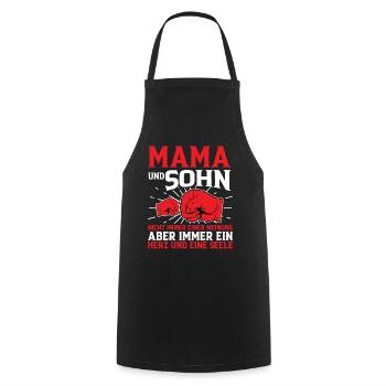 Mama Und Sohn - Kochschürze - Schwarz - Vorne - AI Model Male 185 dark (185cm)