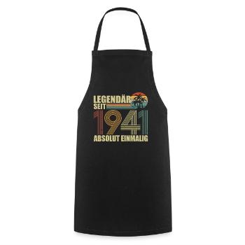Legendär Seit 1941 Absolut Einmalig - Kochschürze - Schwarz - Vorne - AI Model Male 185 dark (185cm)