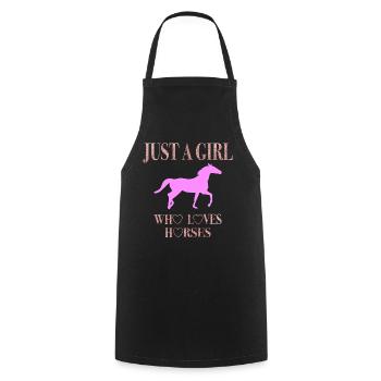 Horse Riding Riding Club Gift Idea - Cooking Apron - black - Front - AI Model Male 185 dark (185cm)