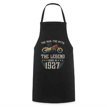 The man the myth the legend born in 1927 gift - Cooking Apron - black - Front - AI Model Male 185 dark (185cm)