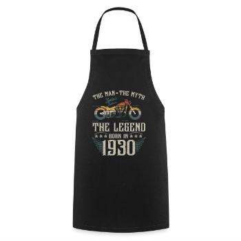 The man the myth the legend born in 1930 gift - Cooking Apron - black - Front - AI Model Male 185 dark (185cm)