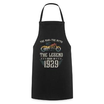 The man the myth the legend born in 1929 gift - Cooking Apron - black - Front - AI Model Male 185 dark (185cm)