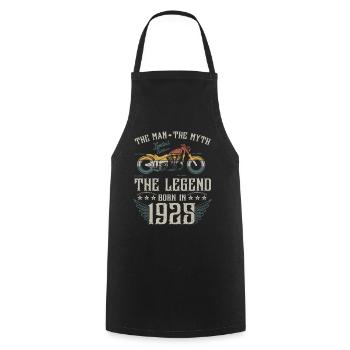 The man the myth the legend born in 1925 gift - Cooking Apron - black - Front - AI Model Male 185 dark (185cm)