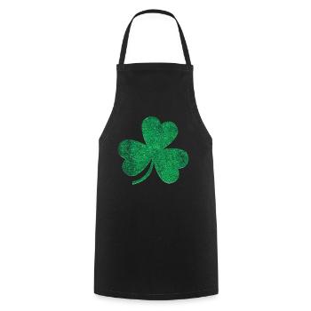 Colorful Shamrock Lucky Happy Saint Patrick Day - Cooking Apron - black - Front - AI Model Male 185 dark (185cm)