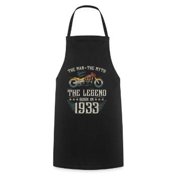 The man the myth the legend born in 1933 gift - Cooking Apron - black - Front - AI Model Male 185 dark (185cm)