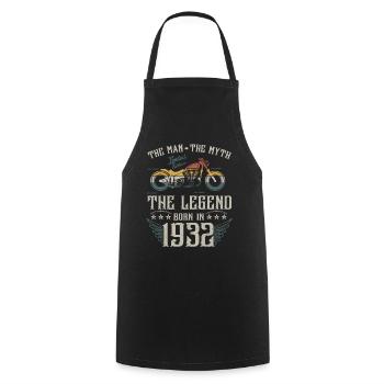 The man the myth The legend Born in 1932 gift - Cooking Apron - black - Front - AI Model Male 185 dark (185cm)