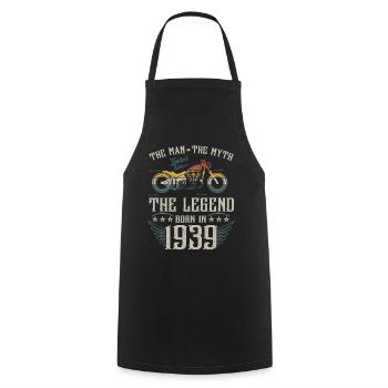 The man the myth The legend Born in 1939 gift - Cooking Apron - black - Front - AI Model Male 185 dark (185cm)