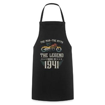L'homme Le Mythe La Légende Né En 1941 Cadeau - Tablier de cuisine - noir - Devant - AI Model Male 185 dark (185cm)