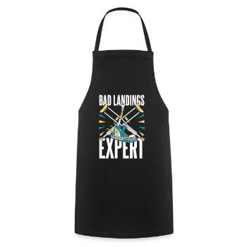 Rétablissez-vous Pied cassé Os cassé - Tablier de cuisine - noir - Devant - AI Model Male 185 dark (185cm)