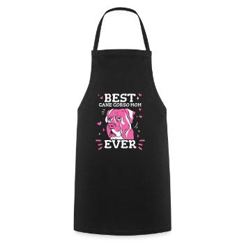 Cane Corso Dog - Cooking Apron - black - Front - AI Model Male 185 dark (185cm)