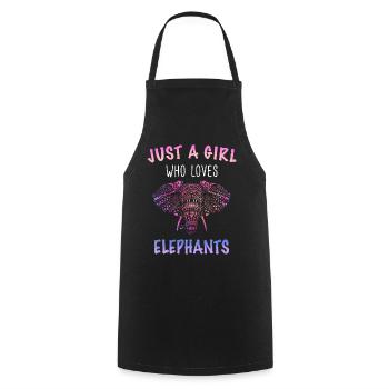 Elefant Tier Elefanten Zoo - Kochschürze - Schwarz - Vorne - AI Model Male 185 dark (185cm)