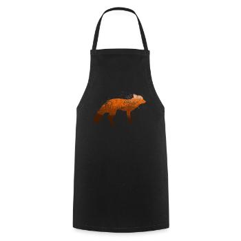 Fox - Cooking Apron - black - Front - AI Model Male 185 dark (185cm)