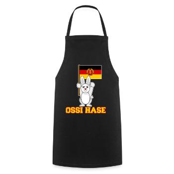 Hasen Ossi Hase Ostdeutschland Kaninchen - Kochschürze - Schwarz - Vorne - AI Model Male 185 dark (185cm)